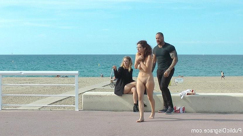 24P Zenda Sexy is publicly stripped and bound for electro and sex by