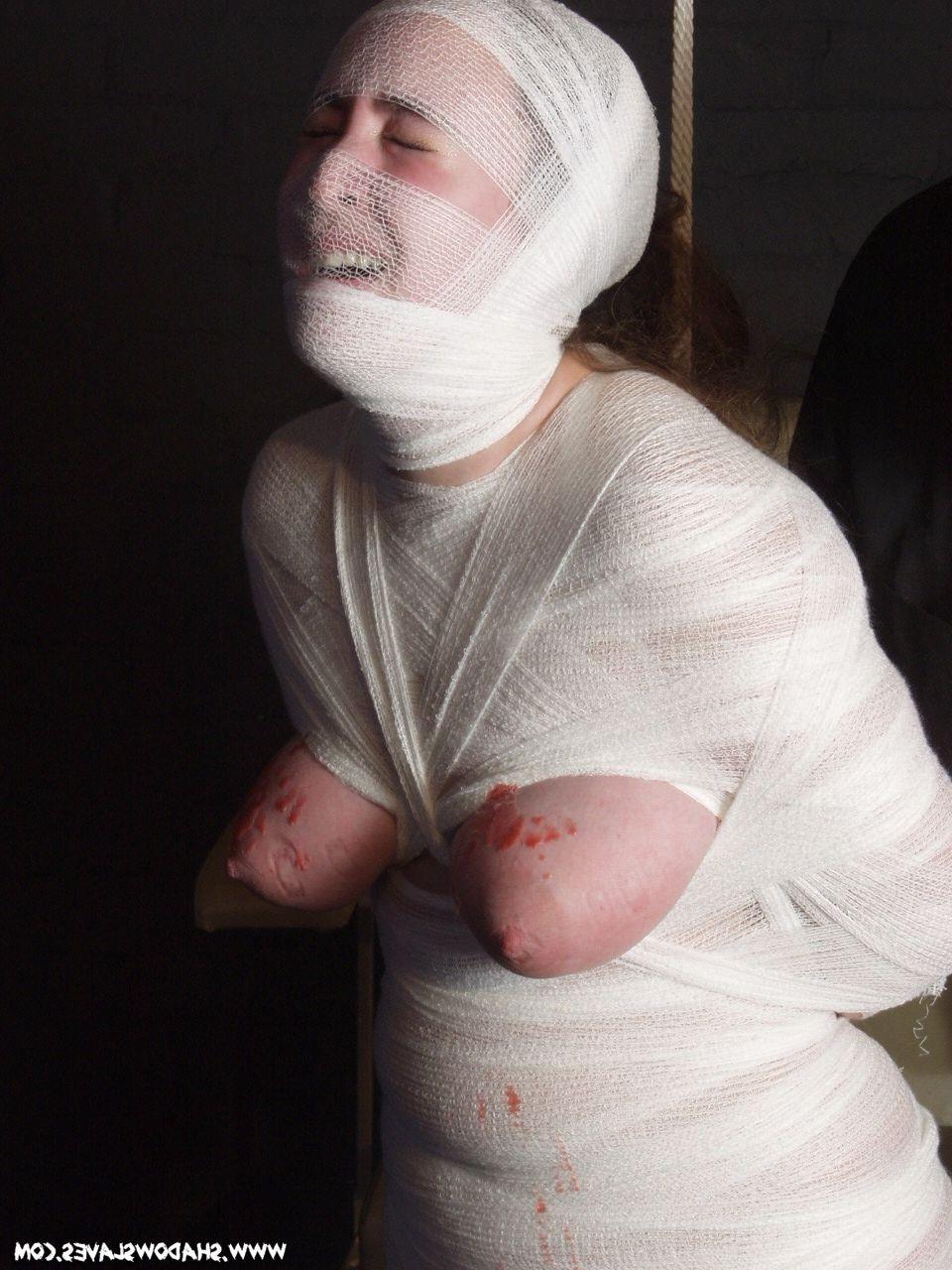 16P Chubbie amateur subbie Nimue is bound in fine gauze bandages