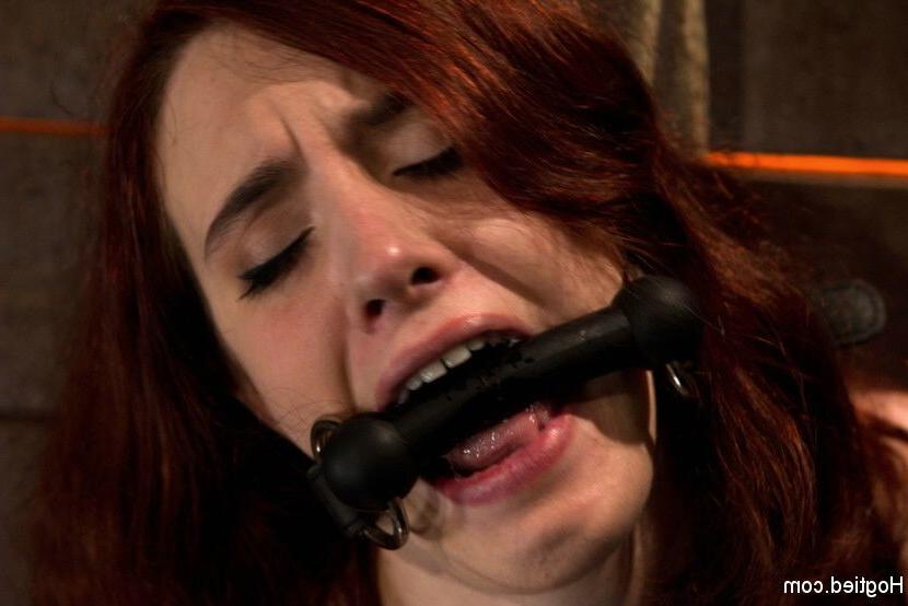 15P Tit torture on rope bound slut Iona Grace in dungeon