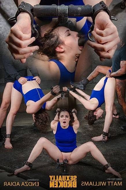 16P Endza Adair is bound to a pole and fucked in mouth and pussy by 