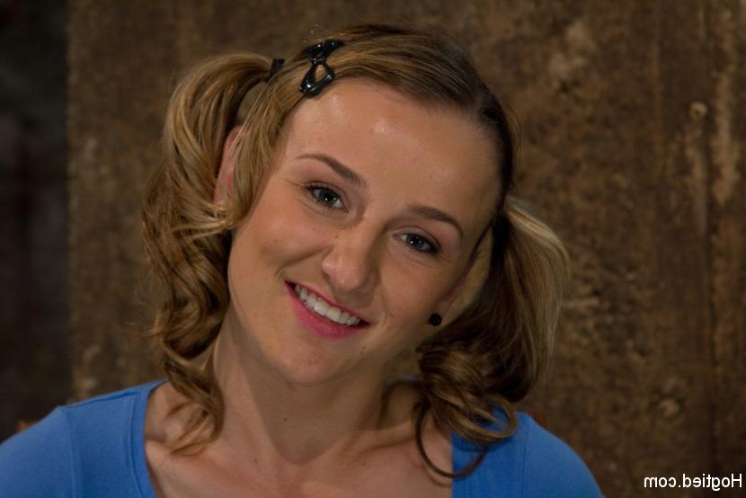 15P Jessie Cox with pig tails is bound to a machine