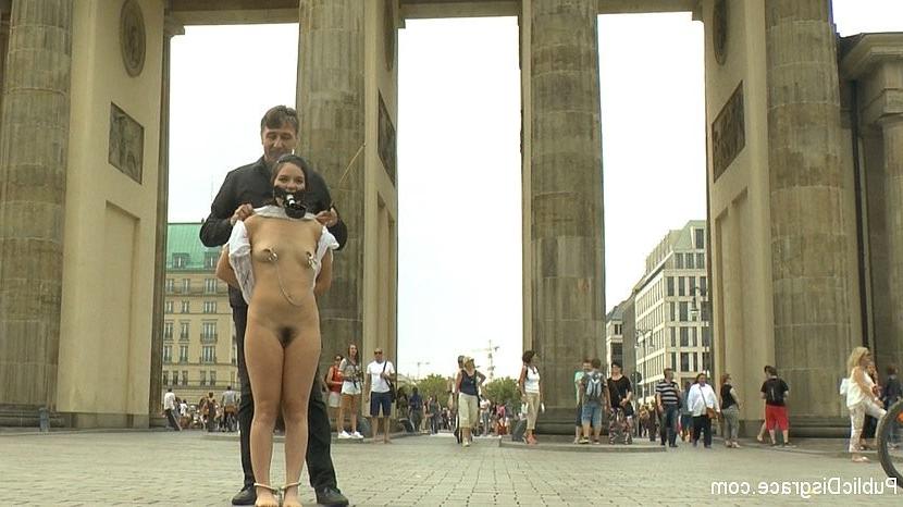 17P Juliette March is public bound and humiliated exposed and fucked