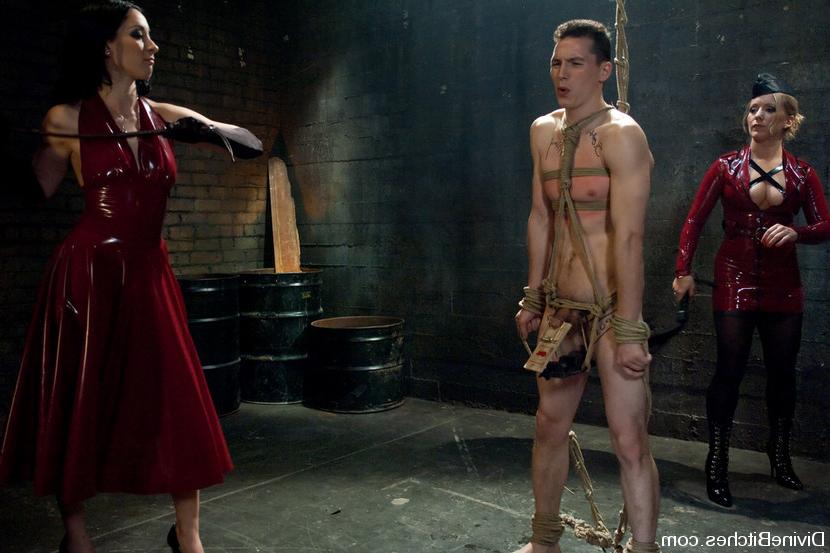 15P Dia Zerva dominates bound male slave with femdom