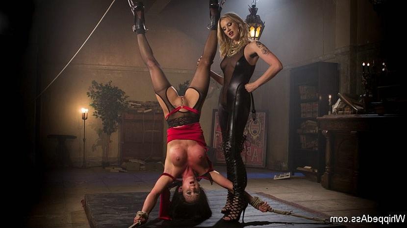 16P Virginia Tunnels is bound and spanked by strapon lezdom Maitress