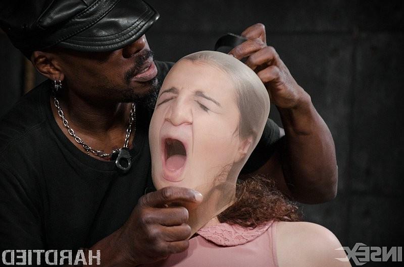 15P Endza Adair curly brunette bondage ballerina is toyed in dark du