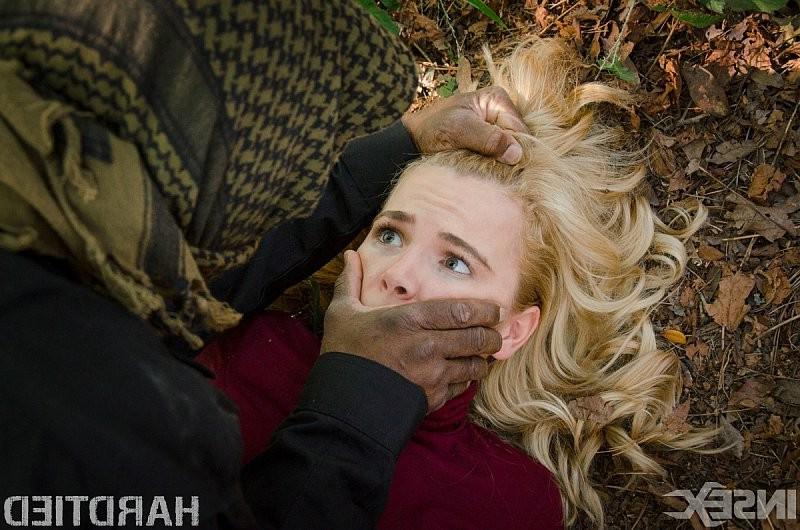 15P Alina West in red dress is rope bound outdoors and fucked by Jac