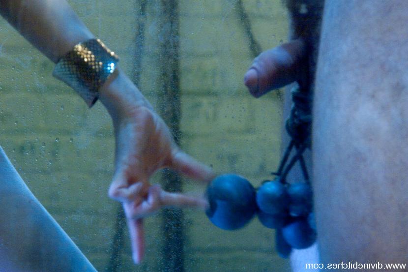 15P Isis Love femdom goddess with bound slave terrified of water