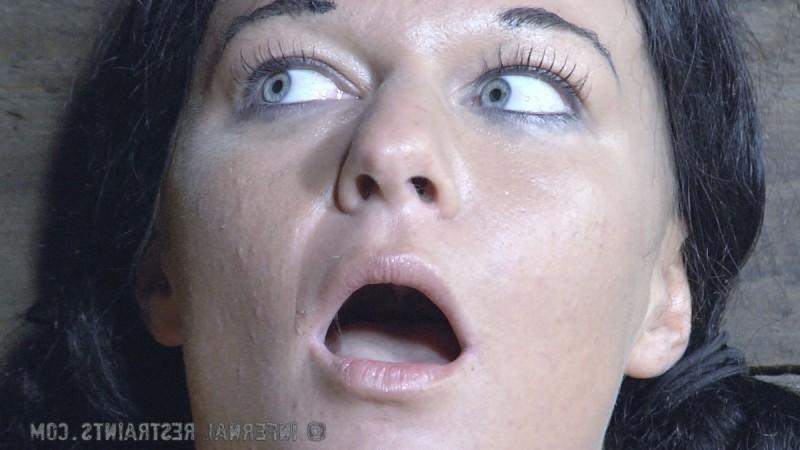 16P London River in polka dot dress dungeon bound for wet orgasms