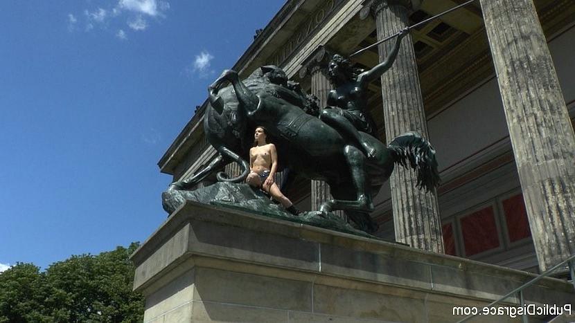 20P Juliette March is public bound and group fucked by maledom Steve