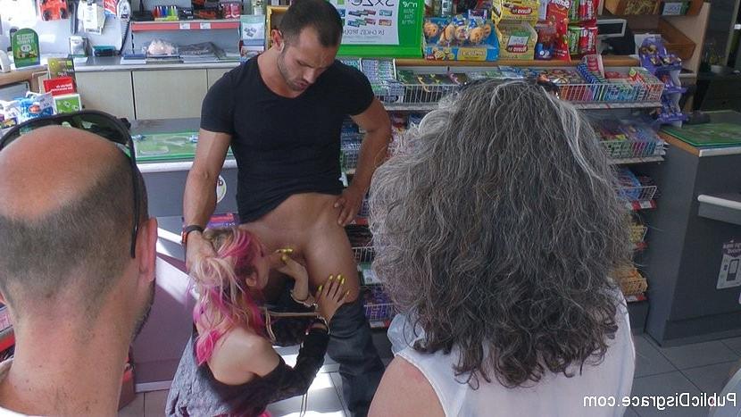 25P Erika Sevilla is bound and humiliated in public with a male crow