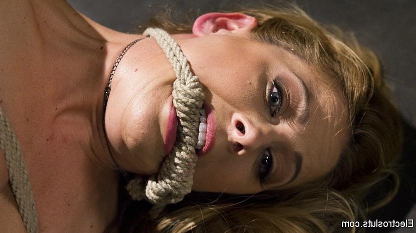 17P Cherie Deville is bound and electro straponed by latex lezdom Ch