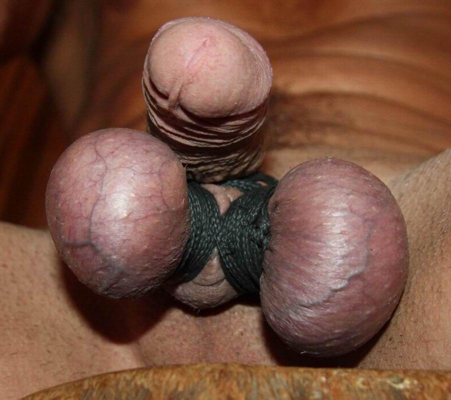 18P Extremely self cock and balls torture