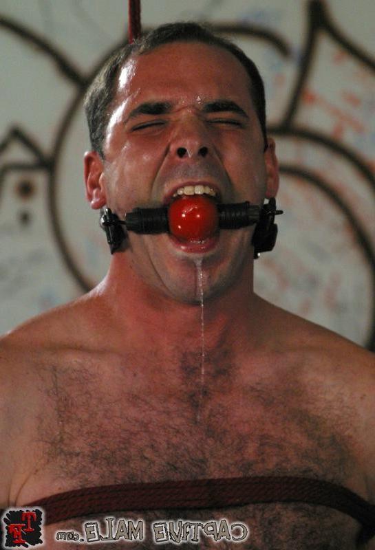 18P Disobedient spanked male gets balls bound and is strapon fucked