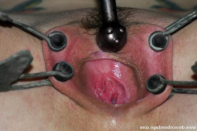 15P Bound girls with nipples stretched by weights pussy spread wide