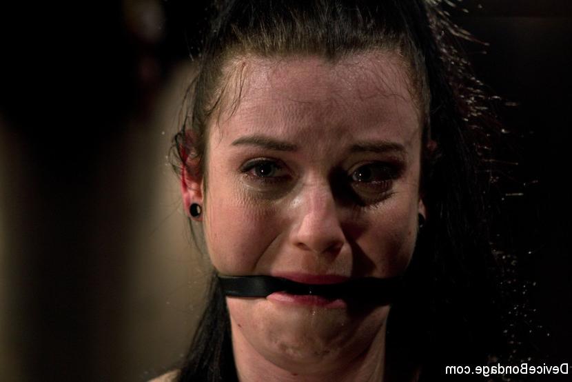 15P Sybil Hawthorne big tits brunette is bound enduring body torment