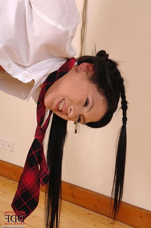 16P Miho Lechter naughty schoolgirl is bound getting her ass spanked