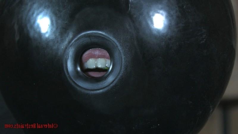 16P Wenona kinky bitch is bound in metal and rubber box