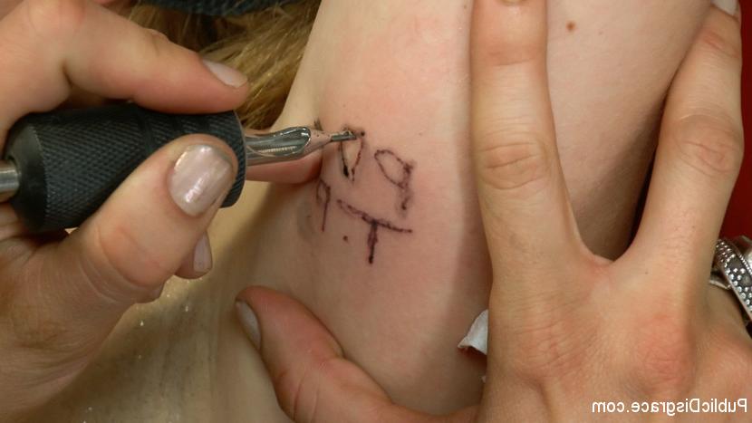 15P Marked Whore  Payton Bell gets Fucked  Tattooed by Strangers
