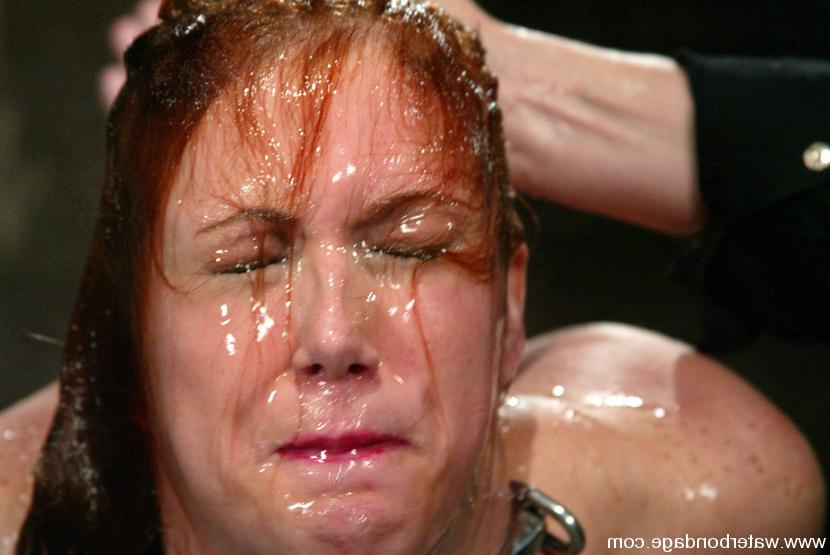 15P Statuesque redhead Sabrina Fox is bound and water tortured