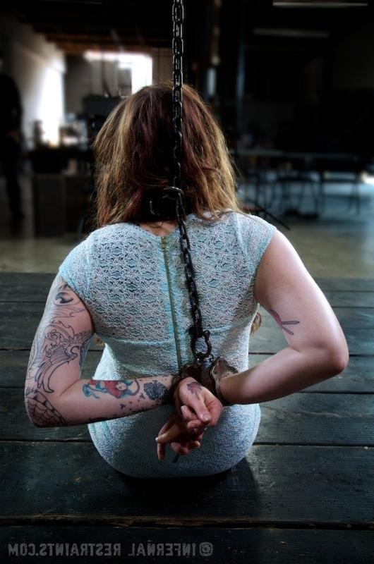16P Mollie Rose is bound in chains and put on a sybian machine