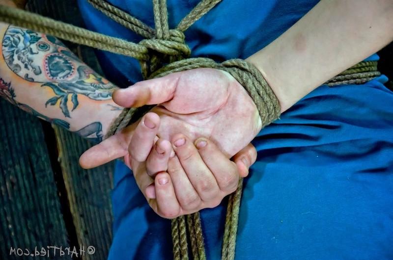 16P Alyssa Branch gets rope bound her pussy vibrated