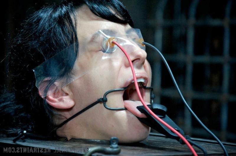 16P Elise Graves bound upside down with kinky toys making her scream