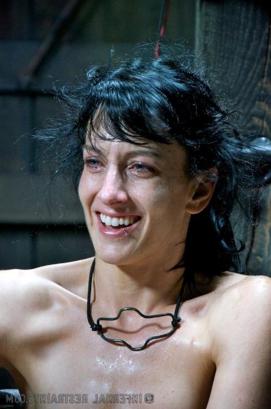 16P Elise Graves bound upside down with kinky toys making her scream