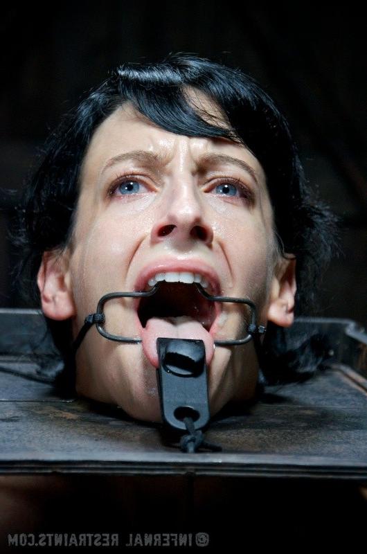 16P Elise Graves bound upside down with kinky toys making her scream