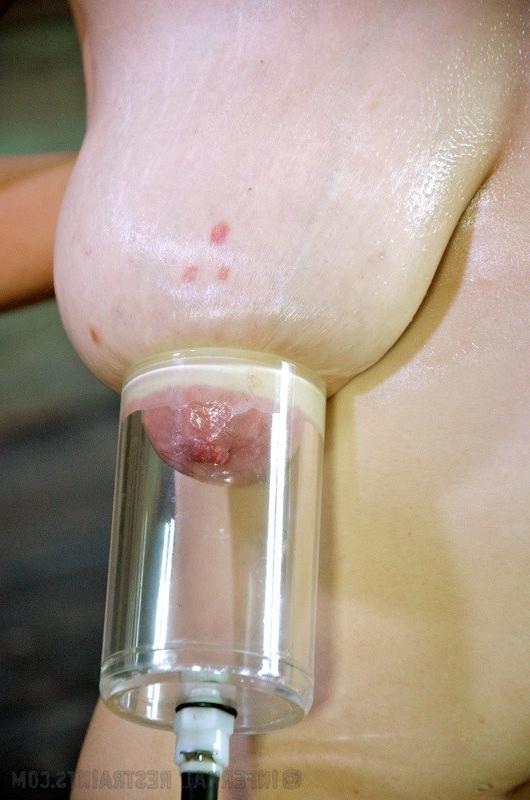 16P Nadia White is bound with tits exposed and mouth spread wide
