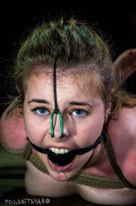 16P Mattie Borders being a rope bound slave girl in sex training
