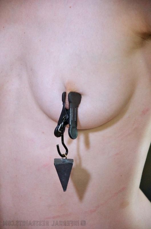 16P Calico Lane redhead is gagged bound with anal hook