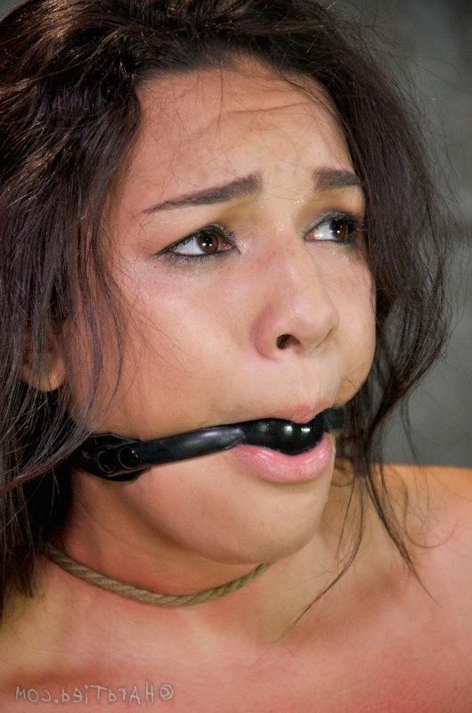 16P Paisley Parker is bound in rope on the floor stripped naked made to orgasm