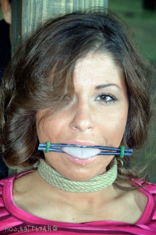 16P Mia Gold is bound in dungeon with toys used on her naked body