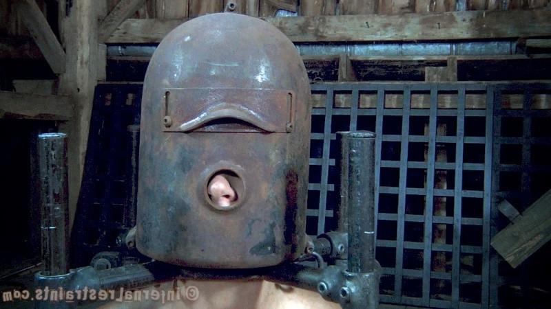 16P Cici Rhodes with pigtails is bound and humiliated in dungeon