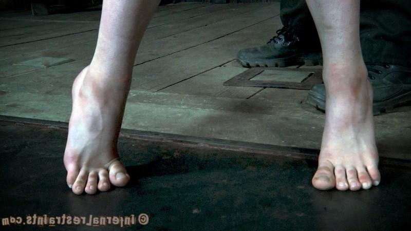 16P Iona Earns with big tits bound in chains and spanked with a cane