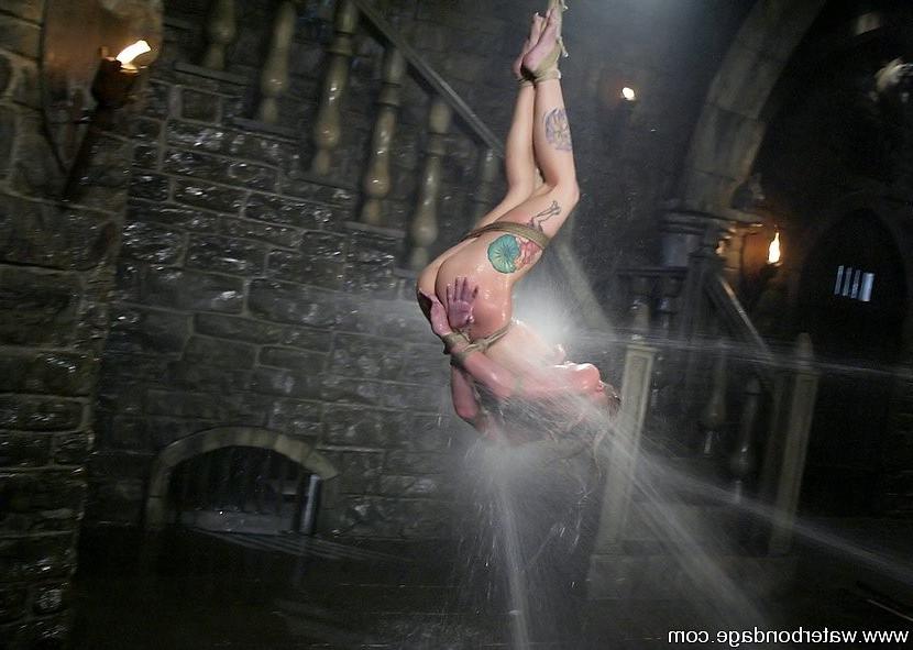 15P Sarah Jane bound for water spraying fighting against her orgasm