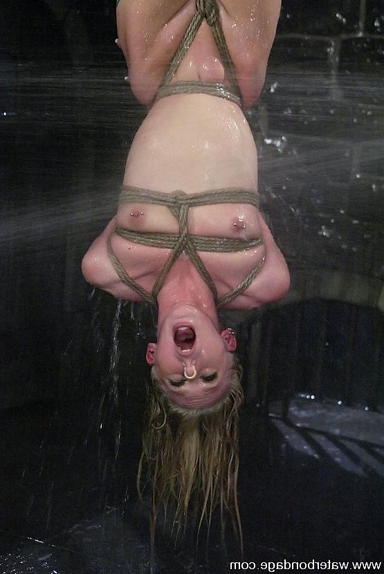 15P Sarah Jane bound for water spraying fighting against her orgasm