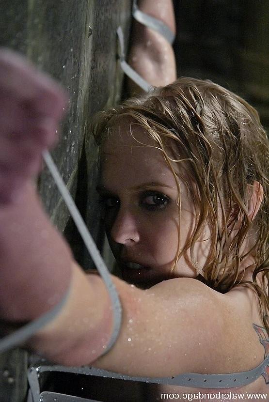 15P Sarah Jane bound for water spraying fighting against her orgasm