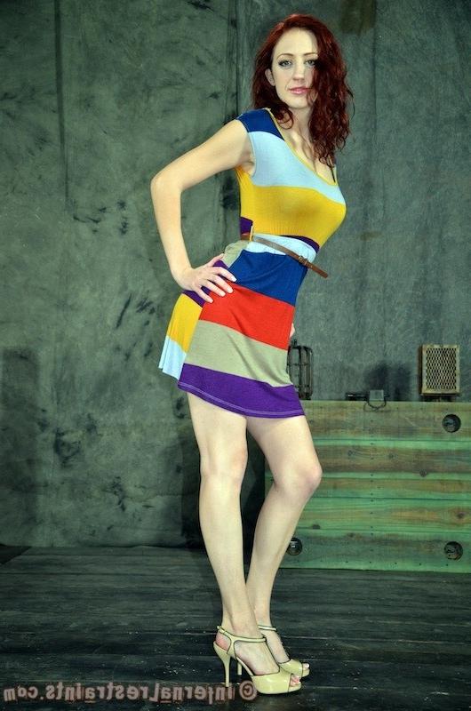 16P Holly Wood redhead with hot body is bound in different positions