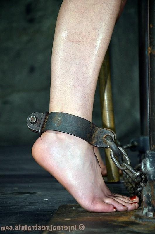 16P Cheyenne Jewel bound in chains and stocks gets worked out