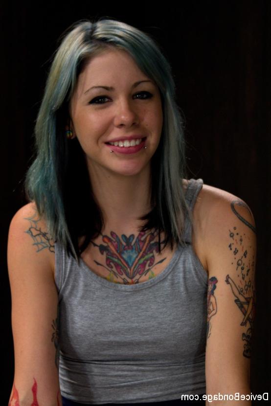 15P Krysta Kaos bound tattoo babe is machine fucked