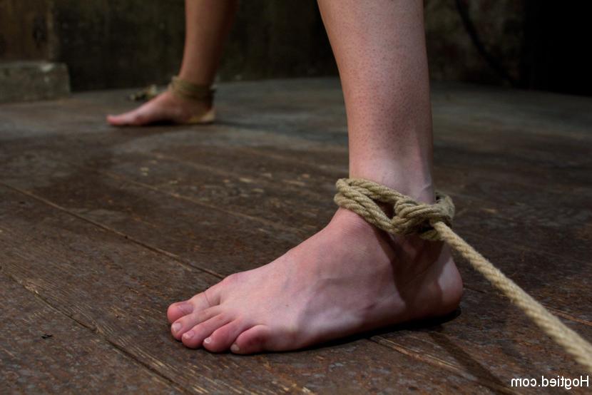 15P Missy Minks rope bound spread striped made to cum