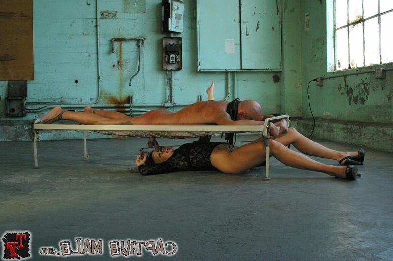 18P Nika Noire giving bound nude male strapon fuck and spanking