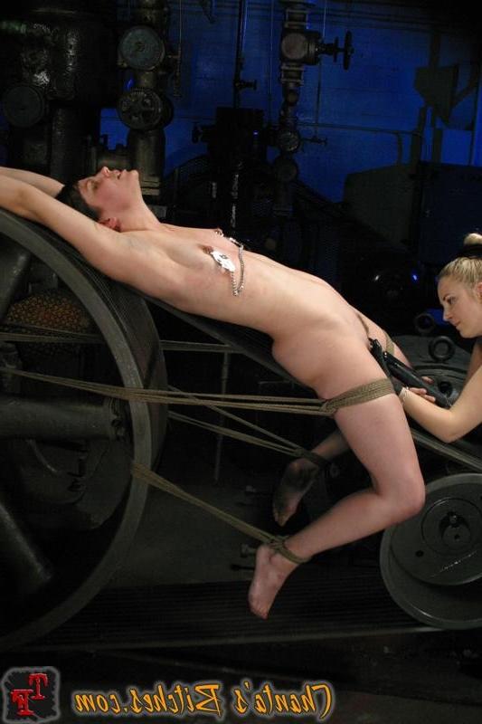18P Bound Bobbi Starr gets straponed and vibed by Stocking Mistress