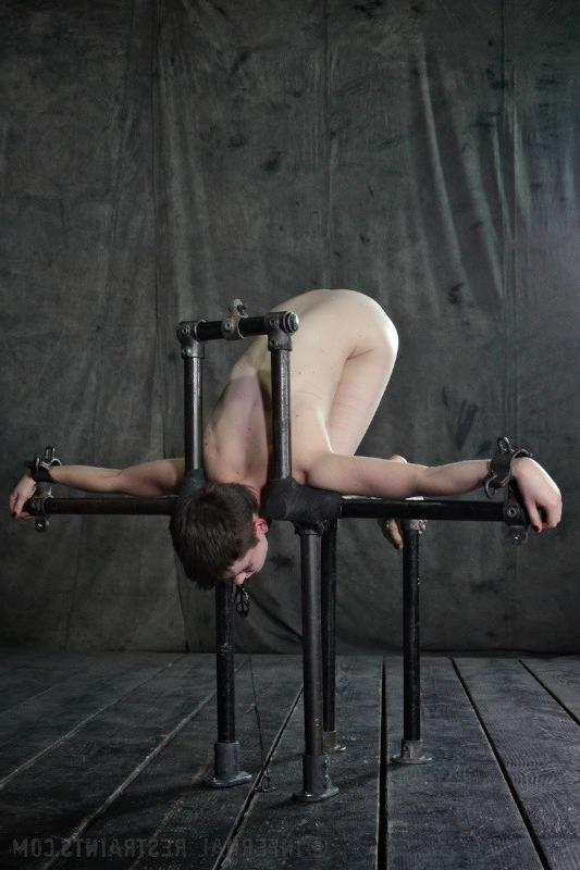 16P Hazel Hypnotic is naked bound in a kinky dungeon with toys
