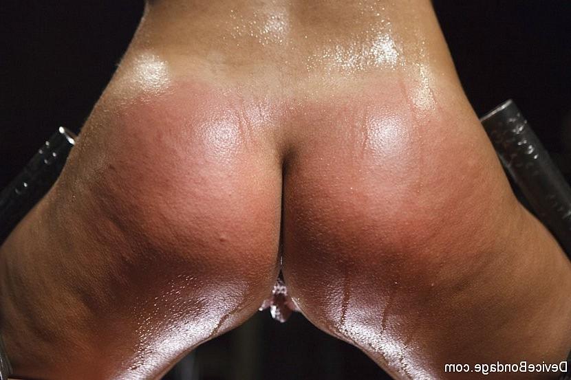 17P Liv Aguilera naked latina is bound in metal with ballgag and made to cum