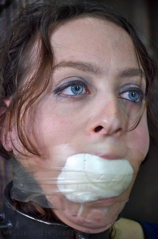 16P Dixon Mason is device bound with tits exposed and mouth gagged
