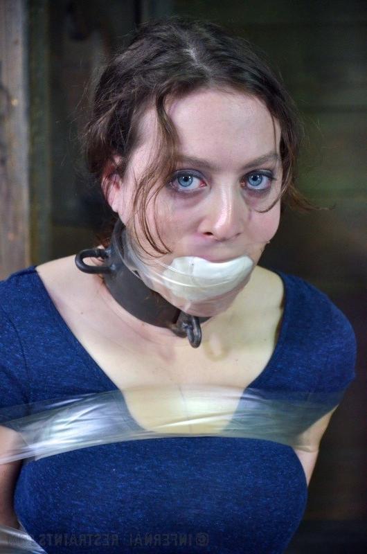 16P Dixon Mason is device bound with tits exposed and mouth gagged
