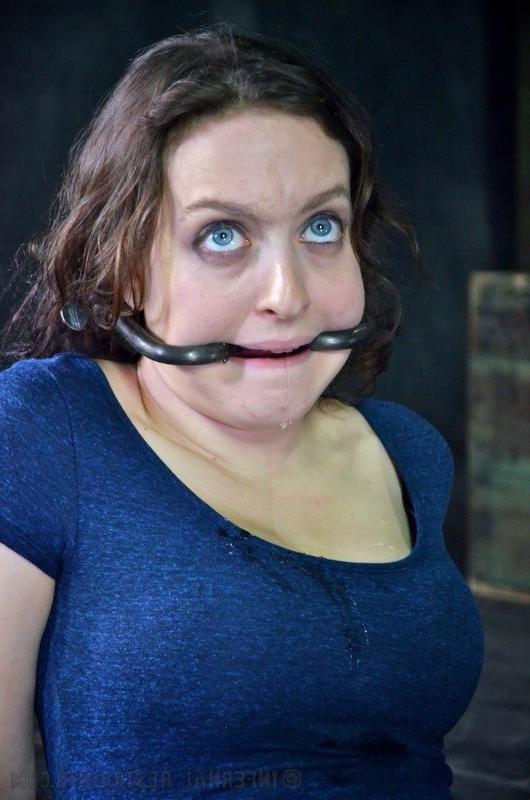 16P Dixon Mason is device bound with tits exposed and mouth gagged