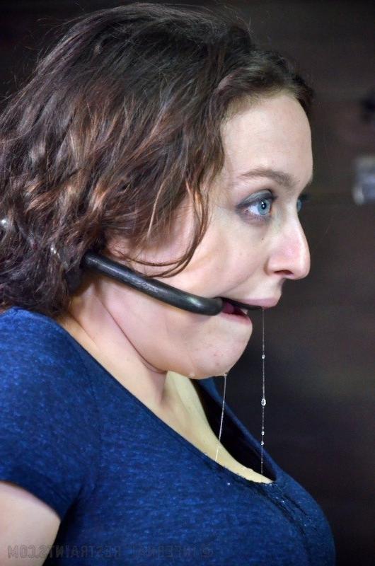 16P Dixon Mason is device bound with tits exposed and mouth gagged